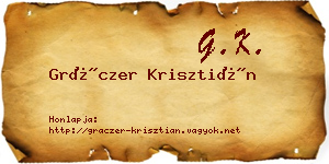 Gráczer Krisztián névjegykártya