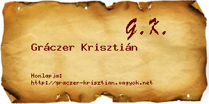Gráczer Krisztián névjegykártya